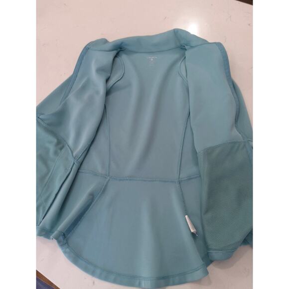 Layer 8 premium athletic jacket blue fit flare cut size XS Athleisure comfort - Picture 6 of 8